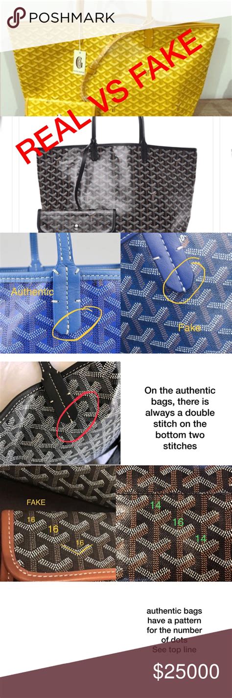 goyard pattern real vs fake|genuine Goyard bag.